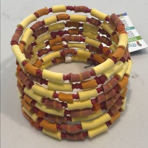 Ocean Sole red multi spiral bracelet